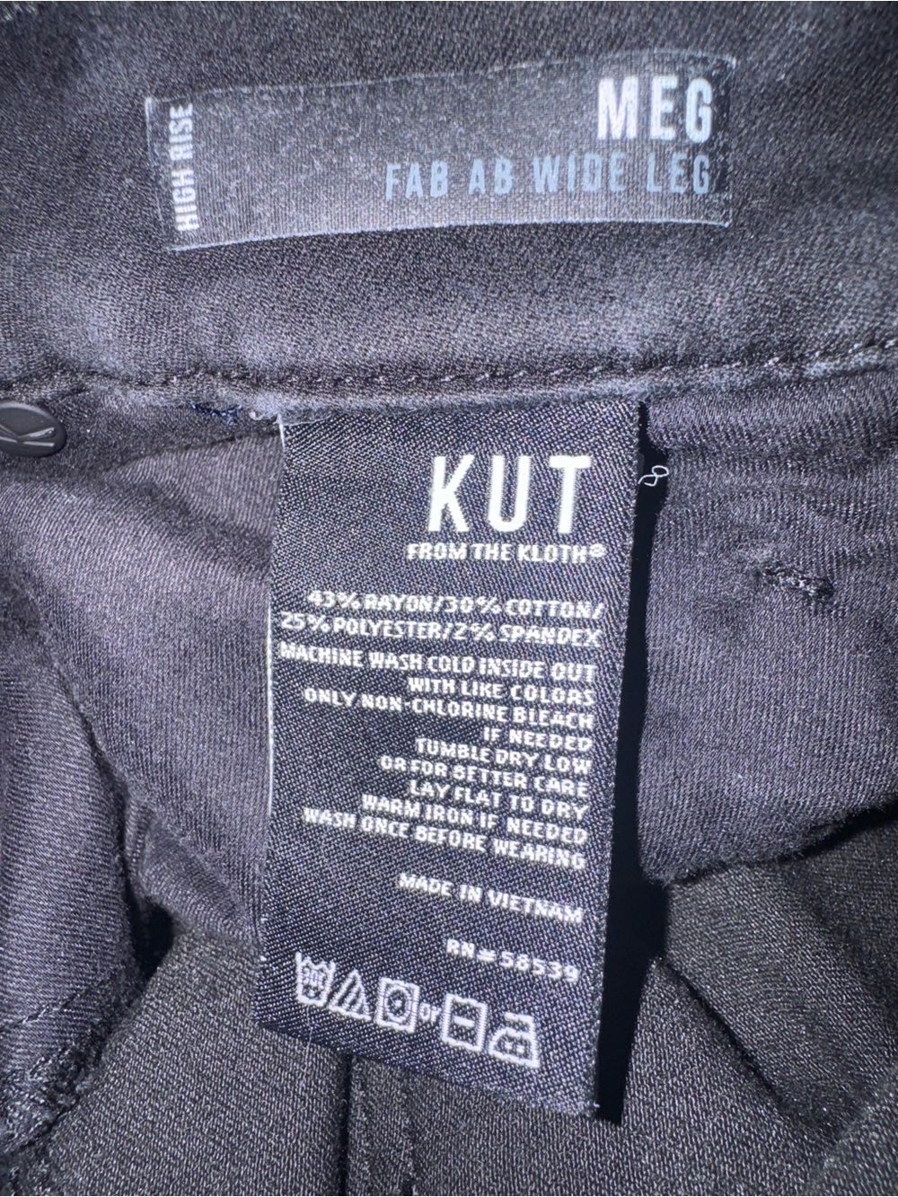 KUT from the Kloth Meg High Rise Wide Leg Jeans - Picture 8 of 8